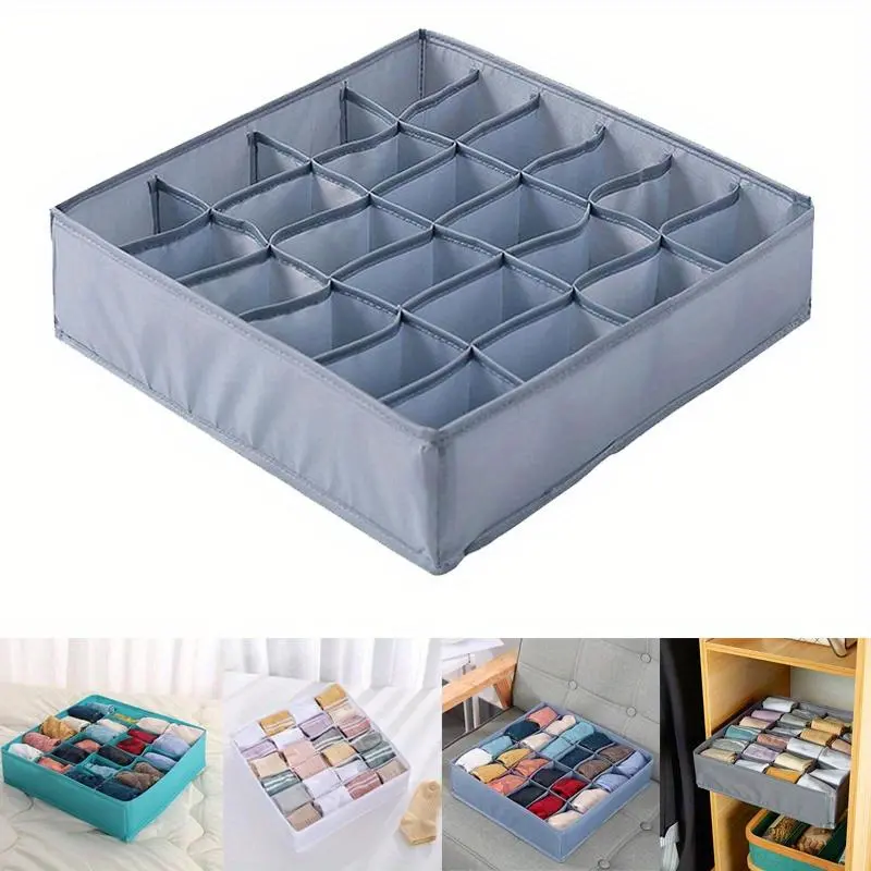 1pc Foldable Underwear Organizer - Closet Wardrobe Drawer Divider Organization for Socks Shorts and Bras - Keep Your Closet Tidy and Organized
