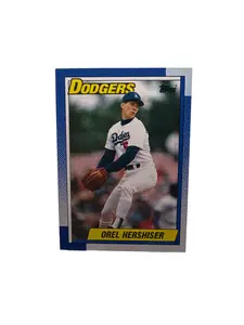 Topps Orel Hershiser Pitcher Los Angeles Dodgers Baseball Trading Card Sports Memorabilia Collectible