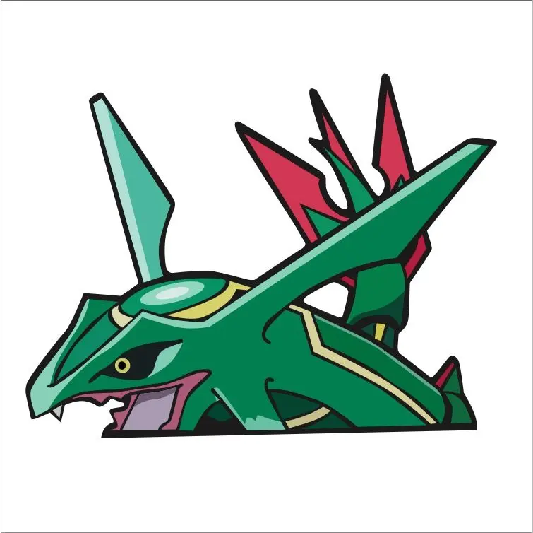 Rayquaza Peeking sticker, Ideal for Laptop and Water Bottle Decor, anime sticker waterproof