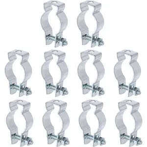 10Pcs 1" Conduit Hangers with Bolt, Zinc Plated Steel Conduit Clamps Clips Brackets for Rigid and EMT Conduit Mounting