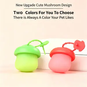 Mushroom Pet LED Safety Blinker Light for Night Walking,3 Modes Cute mushroom Night Light Silicon Waterproof Flashing Light Up Pendant Clip on Pet Collar Charms