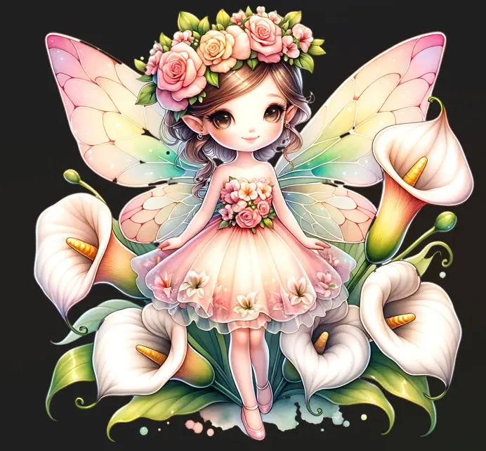 Kids Fairy Theme Ready-to-Press DTF Heat Transfer Film - Direct-to-Film Transfer for Cotton-Polyester, 300-320°F Press Settings, Firm Pressure Application Guidance