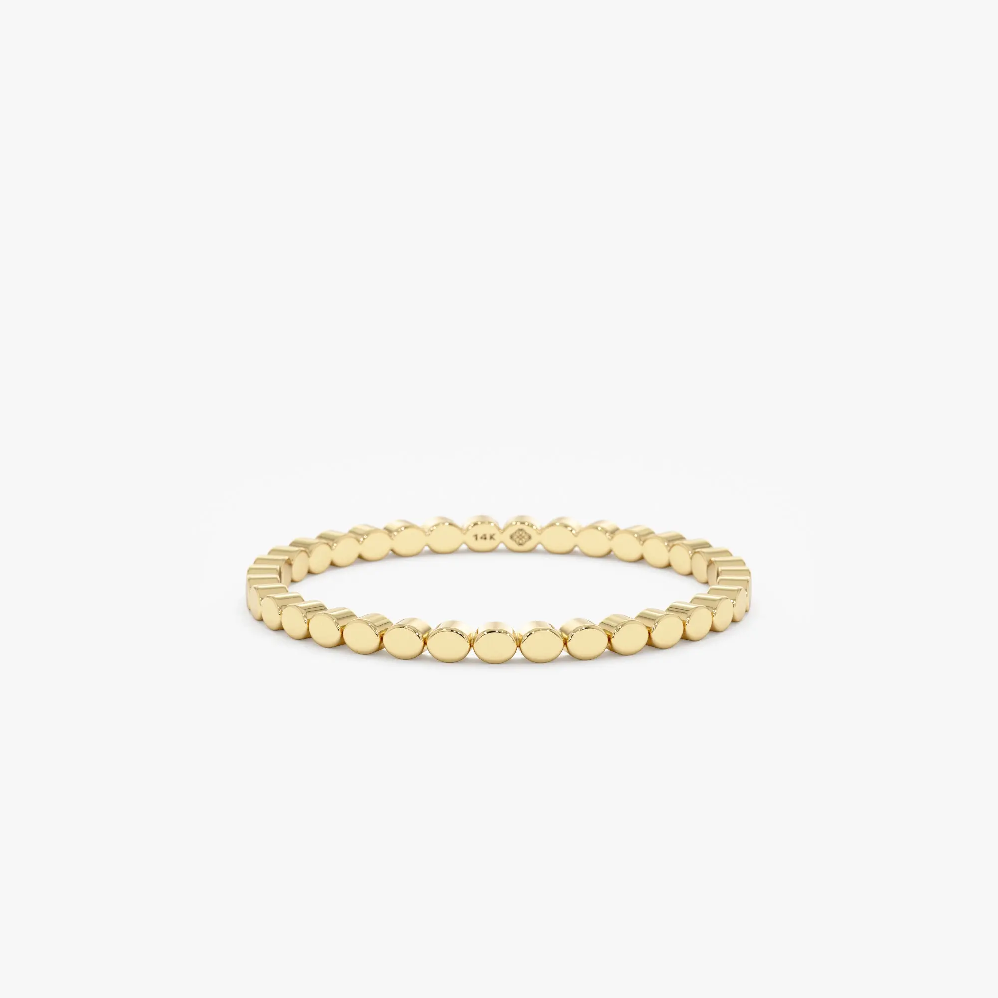 Flat Bead Wedding Band, Drew