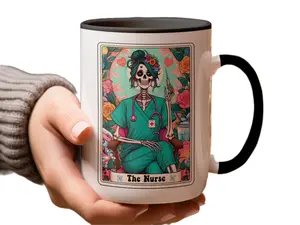 Nurse Mug, The Nurse Coffee Mug, Tarot Card Cup, Nurses Week Gift, Nurse Appreciation Mug, Gift For Nurse, Witchy Nurse Gift, 11 15oz Ceramic Cup