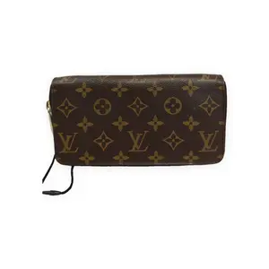 Pre-owned Louis Vuitton Monogram coated canvas Small Leather Goods Zippy Wallet Brown with tan monogram Very Good S014260411005