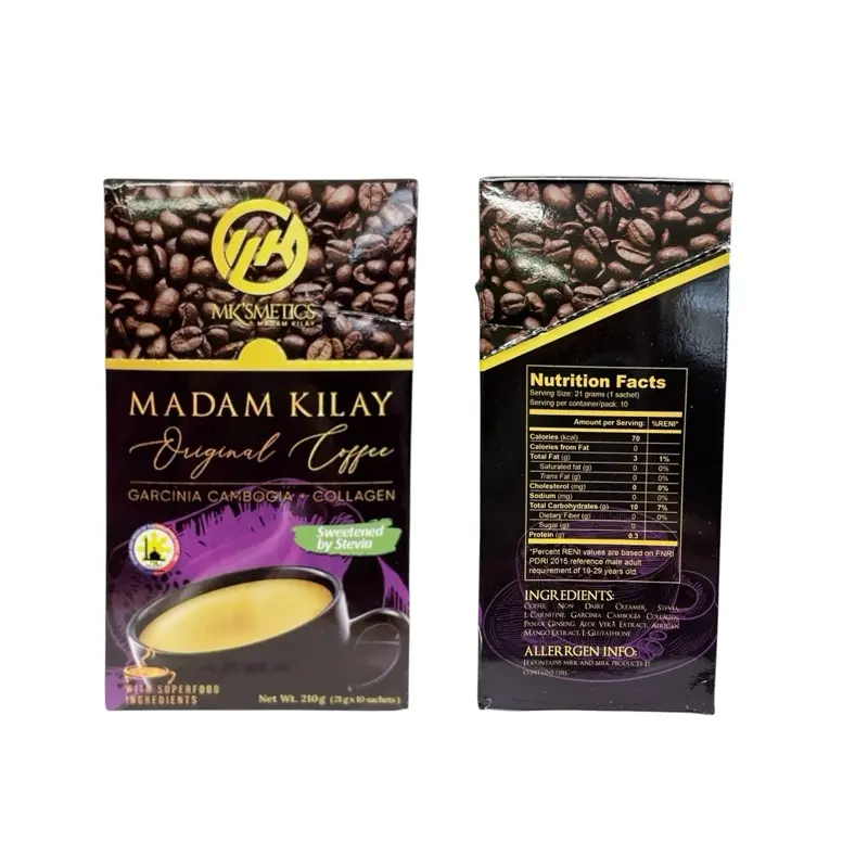 Madam Kilay Coffee Mix with Collagen - 10 Sachets Food Supplement