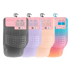 Carbella CrystalShine Heavy Duty Car Floor Mats, 2 Front Mats Universal Trim-to-Fit Fiber Matting