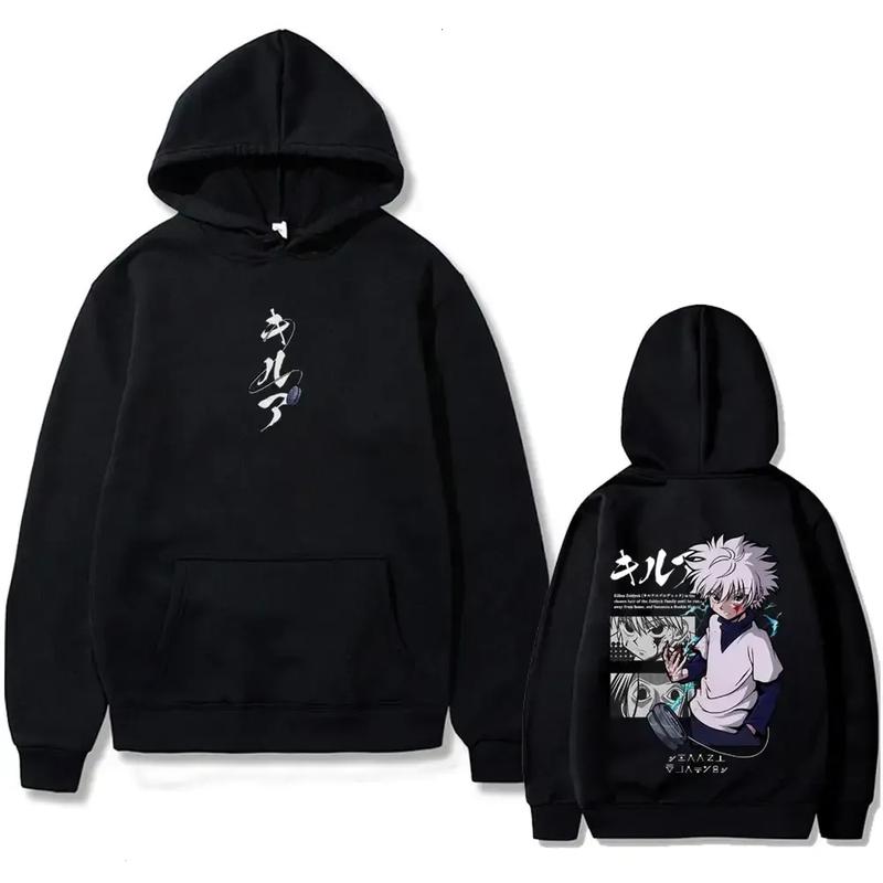 Anime Hunter X Hunter Hoodie Killua Zoldyck Graphic Print Pullover Hoodies Men Women Casual Vintage Hooded Sweatshirt