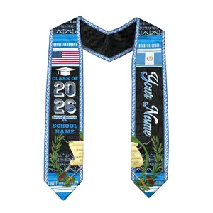 Guatemalan American Flag Graduation Stole Personalized Name School, Class of 2026 Cultural Sash, Unique Senior Gift for College Ceremony Outfit