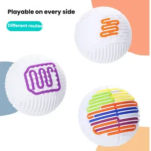 Novelty Silicone Sensory Fidget Ball - Decompression Puzzle Toy, Anxiety Relief Fine Motor Toy for All Ages BeyBattle Set with Launchers autistic child