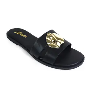 BICKLEY-30 METAL DETAILS OPEN TOE SLIDES