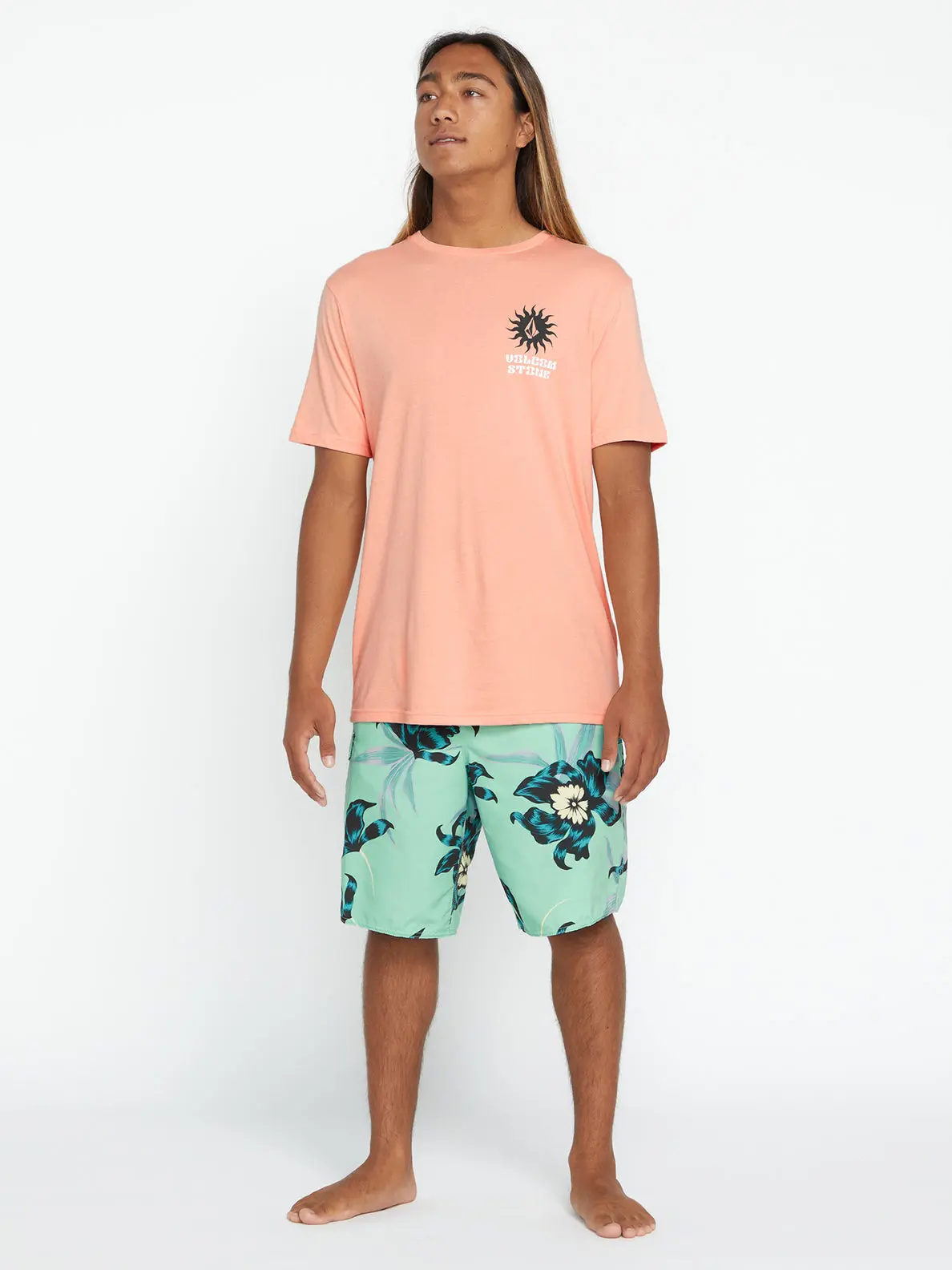 Volcom Farm To Yarn Rayz Short Sleeve Tee Shirt - Summer Orange