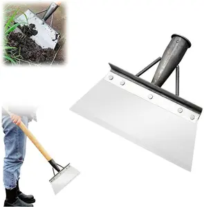 9.8inch Multifunctional Outdoor Garden Cleaning Shovel Without Handle, Heavy Duty Steel Flat Shovel, Sharp Ice Shovel, Farm Weeding Planting Shovel (No Handle)