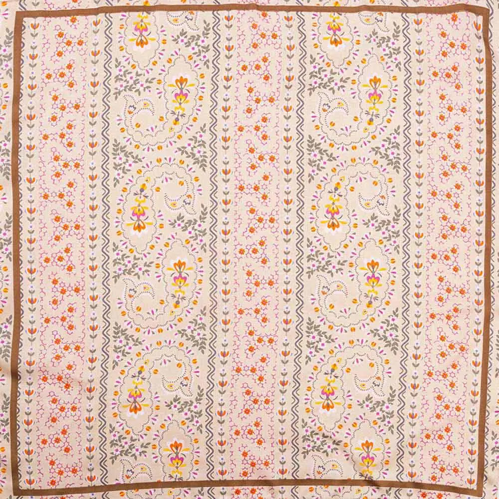 Floral Paisley Stripe Scarf