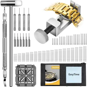 Professional Watch Link Removal Kit Watch Strap Adjustment Tool Band Replacement Bracelet Resize Kit for All Size with 108 PCS Spring Bars 20 PCS Link Pins