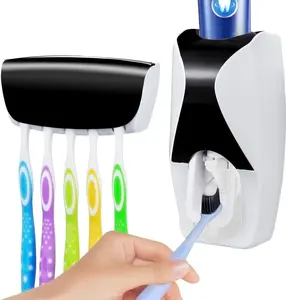 Dust-Proof Toothpaste Dispenser Toothpaste Squeezer Kit (Black)