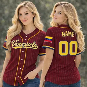 Custom Venezuala All-Over Print Baseball Jersey 2026 World Baseball Classic , Venezuela Shirt, Gift For Her , Gift for Him