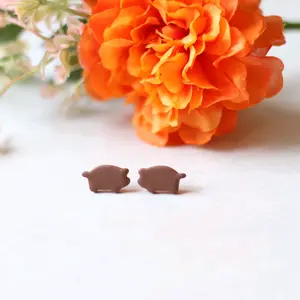 Puerquito Mexican Earrings, Pan Dulce, Daily Casual Female Stud Earrings