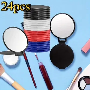 24 Pcs Compact Mirror Foldable Makeup Mirror Vintage Pocket Mirrors Round Makeup Mirrors for Travel Daily Use Beauty & Personal Care