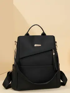 Fashion Colorblock Backpack, Casual Versatile Large Capacity Waterproof Anti-theft Backpack, Trendy All-match Commuting Backpack for Women, Casual Travel Backpack, Casual Nylon Backpack