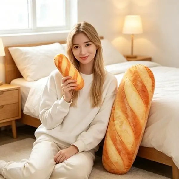 Baguette Bread Plush Pillow 20cm/50cm Soft Stuffed Long Cushion Home Bedroom Decor Sleeping Hug Pillow Gift