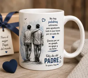 Taza Personalizada para Papá 11 oz – Regalo Día del Padre, Coffee Mug Personalizado