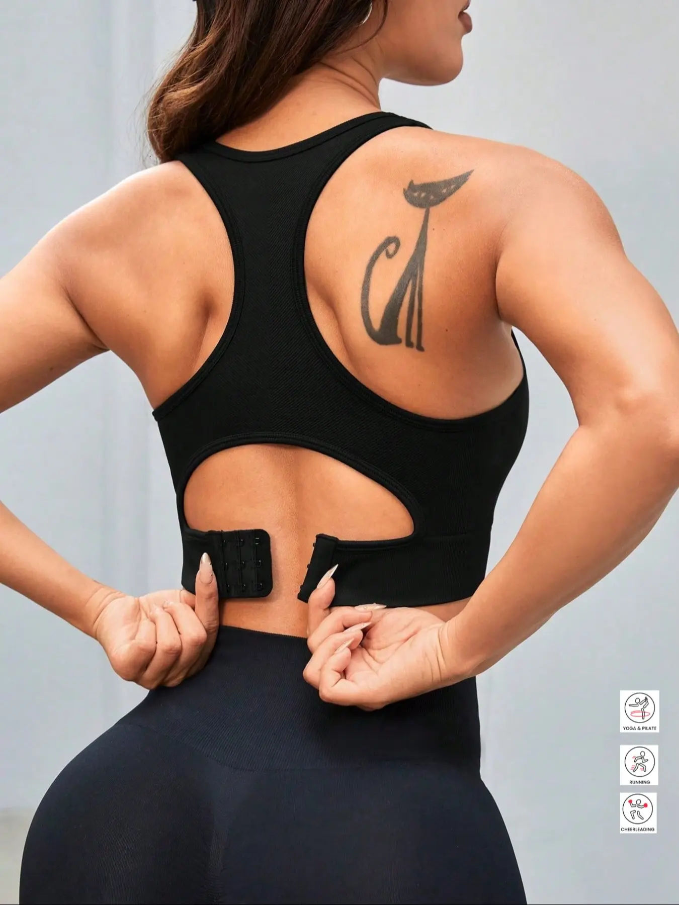 Padded Racerback Sports Bras for Women High Impact Workout Yoga Gym Activewear Fitness Bra Workout Bra Push up Lightweight Activewear Strappy Workout Bra