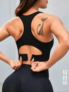 Padded Racerback Sports Bras for Women High Impact Workout Yoga Gym Activewear Fitness Bra Workout Bra Push up Lightweight Activewear Strappy Workout Bra