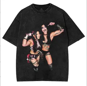 Rhea Ripley and Iyo Sky Washed T-Shirt | Vintage Graphic Design | Iconic Wrestling Print | Classic Fan Apparel Cotton Fabric graphic  tee graphic  hoodies summer  outfits  men Menswear Soft