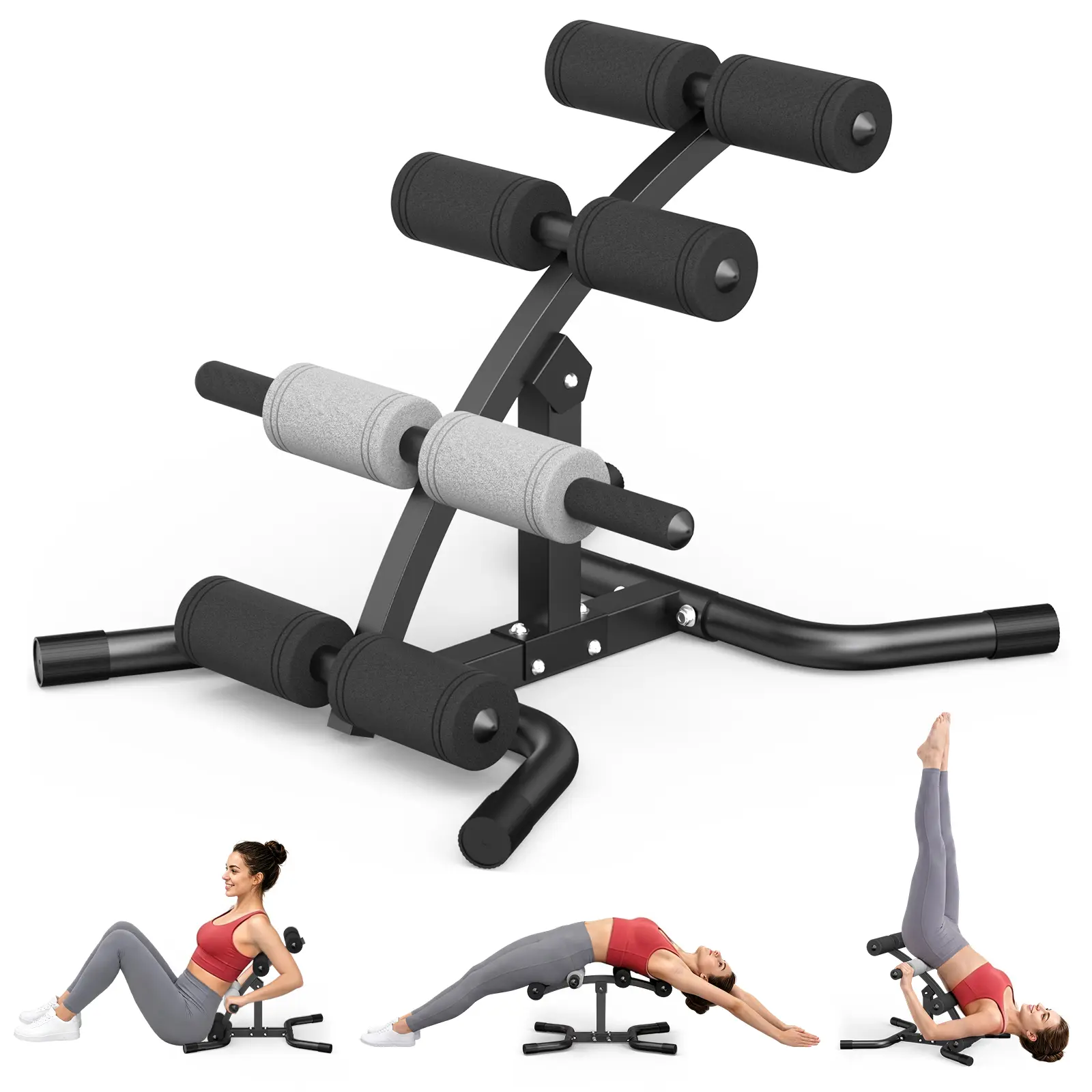 RELIFE REBUILD YOUR LIFE Mini Inversion Table,Glutes & Back Machine with 300 LBS Weight Capacity,Strength Training Inversion Machine for Relaxation Foam Rollers,Easy to Assemble, Waist Trainer Machine for Home Gym