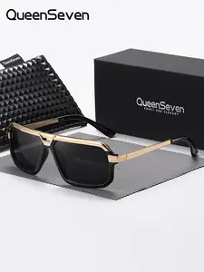 Unisex Vintage Frame Sunglasses, Trendy Casual Sunglasses for Everyday Use, Fashion Accessories for Outdoor Activities