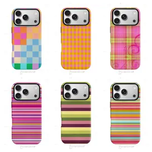 Retro Plaid Aesthetic Case | Colorful Checkerboard & Gingham Art | Vibrant Y2K Geometric Rhythm Cover | for iPhone 17/16/15/14/13/12/11ProMax Plus for Samsung phones, suitable for both men and women, Perfect Gift for Women Men.A gift for the fans.