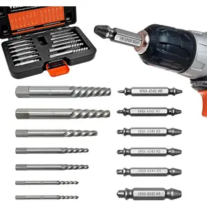 13- Screw Extractor Set, Easy Out Kit with Spiral & Double-Ended Extractors for Removing Stripped, Broken, Damaged & Rusted Screws,  & Nuts