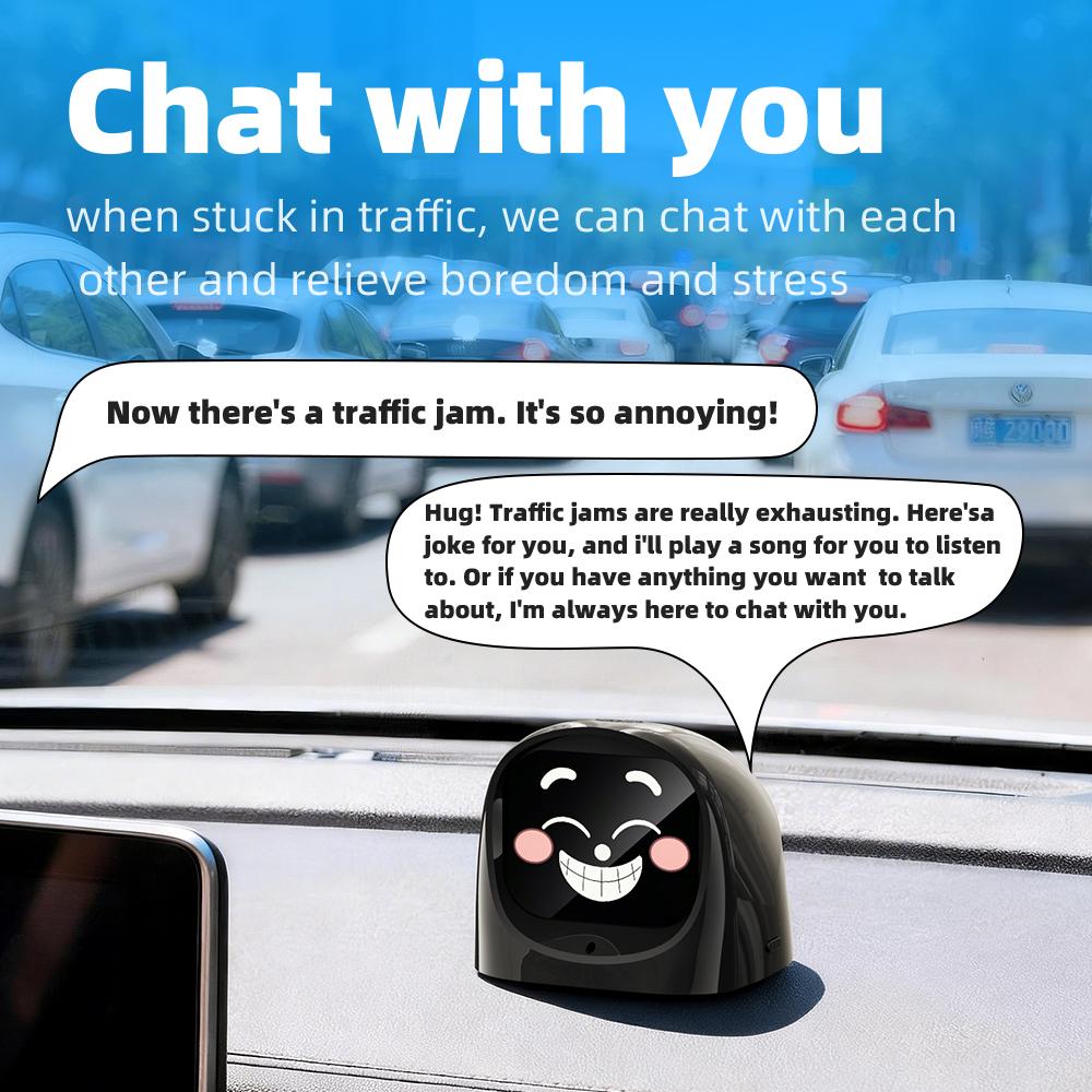 AI Smart Car Robot Companion - Interactive Electronic Pet with 70+ Emotions, Voice Chat & Car-Status Sensing, Educational Desktop Toy for Kids & Drivers