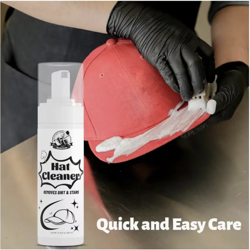 Professional Hat Cleaner Foam - Removes Dirt, Fingerprints, & Sweat Stains from Wool, Fur, And Felt Hats - 6.76 Fl Oz (200 Ml)