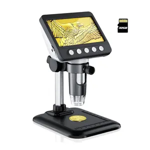 Digital Microscope, 4.3" LCD USB Coin Microscope, 1000X 1080P Error Coin Magnifier with 8 Adjustable LED Lights, PC View, Compatible with Windows for Adults Kids
