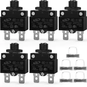 Nilight 5Pcs 5Amp Terminals Circuit Breaker