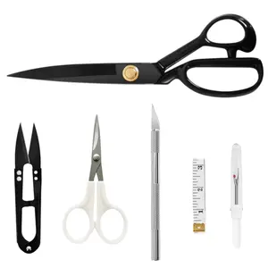 9-inch professional tailoring scissors set, fabric scissors, sturdy and durable type - multi-purpose leather cutting sewing scissors, industrial sharp scissors, household office scissors, scissors for clothing makers