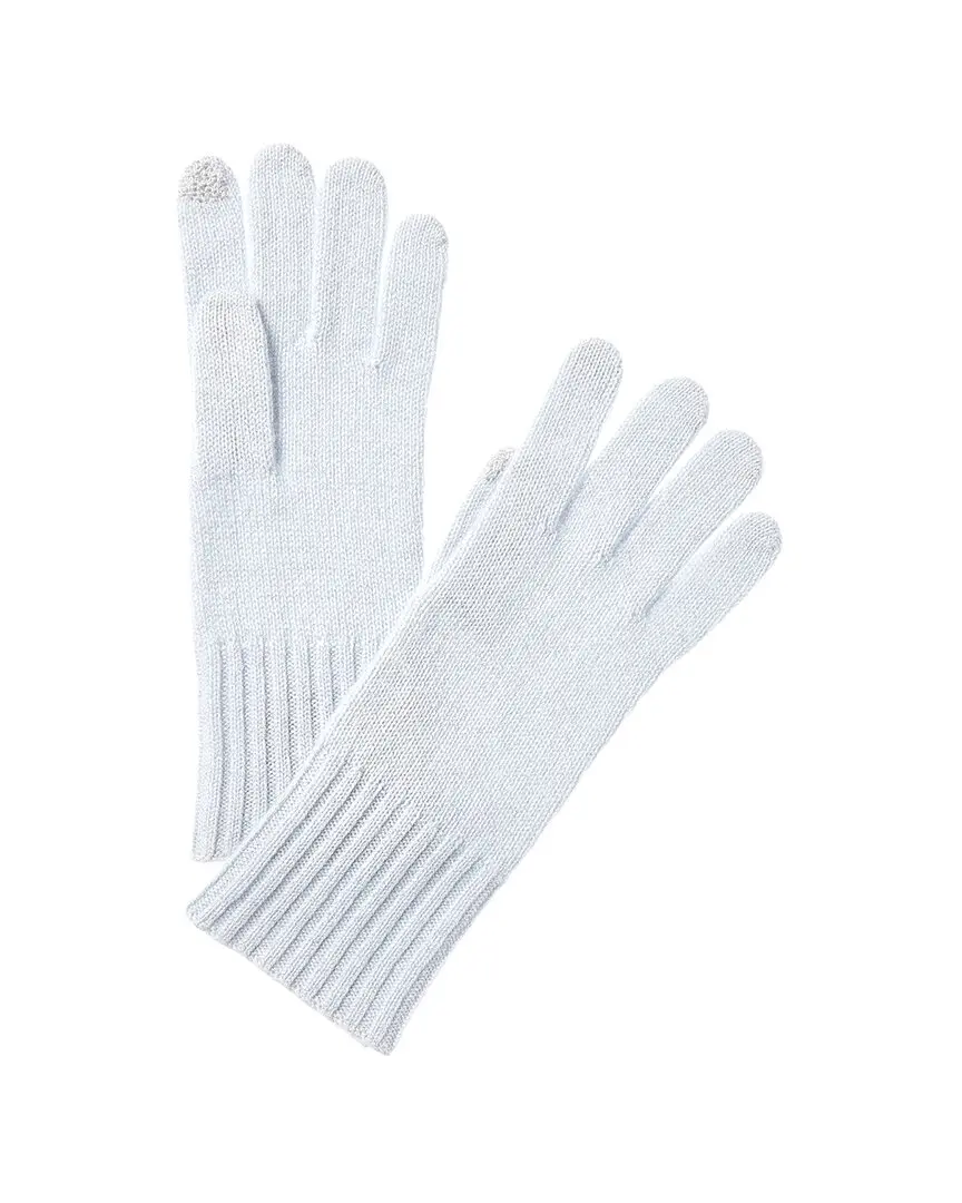 Hannah Rose Lurex Cashmere Gloves