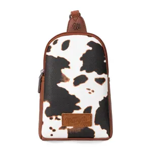 Wrangler Cow Print Crossbody Sling Chest Bag Wrangler Cow Print Crossbody Sling Chest Bag