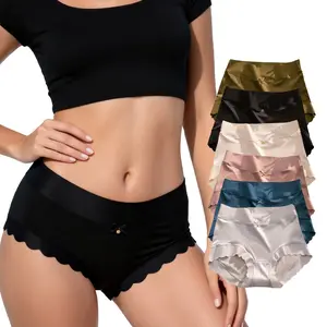Women's Mid-Waist Panties 18pcs Seamless Pilling Resistant Navy Blue Black Beige Light Pink White Gray Soft Cotton Stretchy High Waistband Tagless Design Everyday Comfortable Lingerie