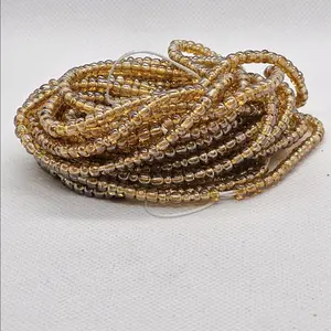 Champagne waist beads (tie-on 50 inch)