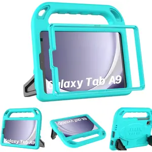 Galaxy Tab A9/Tab A7 Lite Case - 8.7 Inch, Built-in Screen Protector, Shockproof, Turquoise Color