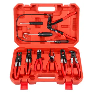 8-Piece Circlip Pliers Set, Tools and Gadgets for Automotive Repair, Lightweight Handle, Labor-Saving Flexible High-Strength Pliers for Loose Auto Clips, Straight Tube Hose Clamps