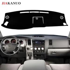 JIAKANUO Dash Cover Mat For 2008-2017 Toyota Sequoia  Dashboard Pad Carpe Sunscreen Heat Insulation Anti Glare Reflective Protection Black Polyester Silicone Anti Slip Particles