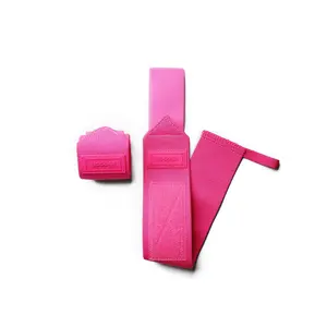 UPPPER Wrist Wraps Neon Pink 2.0 - 19" Wrist Support for Powerlifting and Gym Workouts, Hook-and-Loop Closure, Thumb Loop