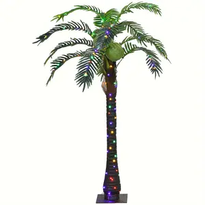 New 5' Artificial Lighted Palm Tree 3   200 Led Indoor lighting
