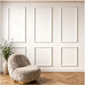 Peel and Stick Wall Molding Kit, 3 Set Pre-Cut Wainscoting Panels for Interior Wall Decor, Ready to Assemble Accent Molding Trim