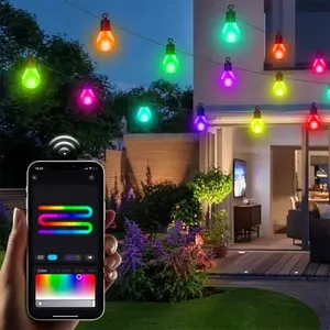 Smart integrated ball string lights, powered by USB and controlled via an app, for party decoration