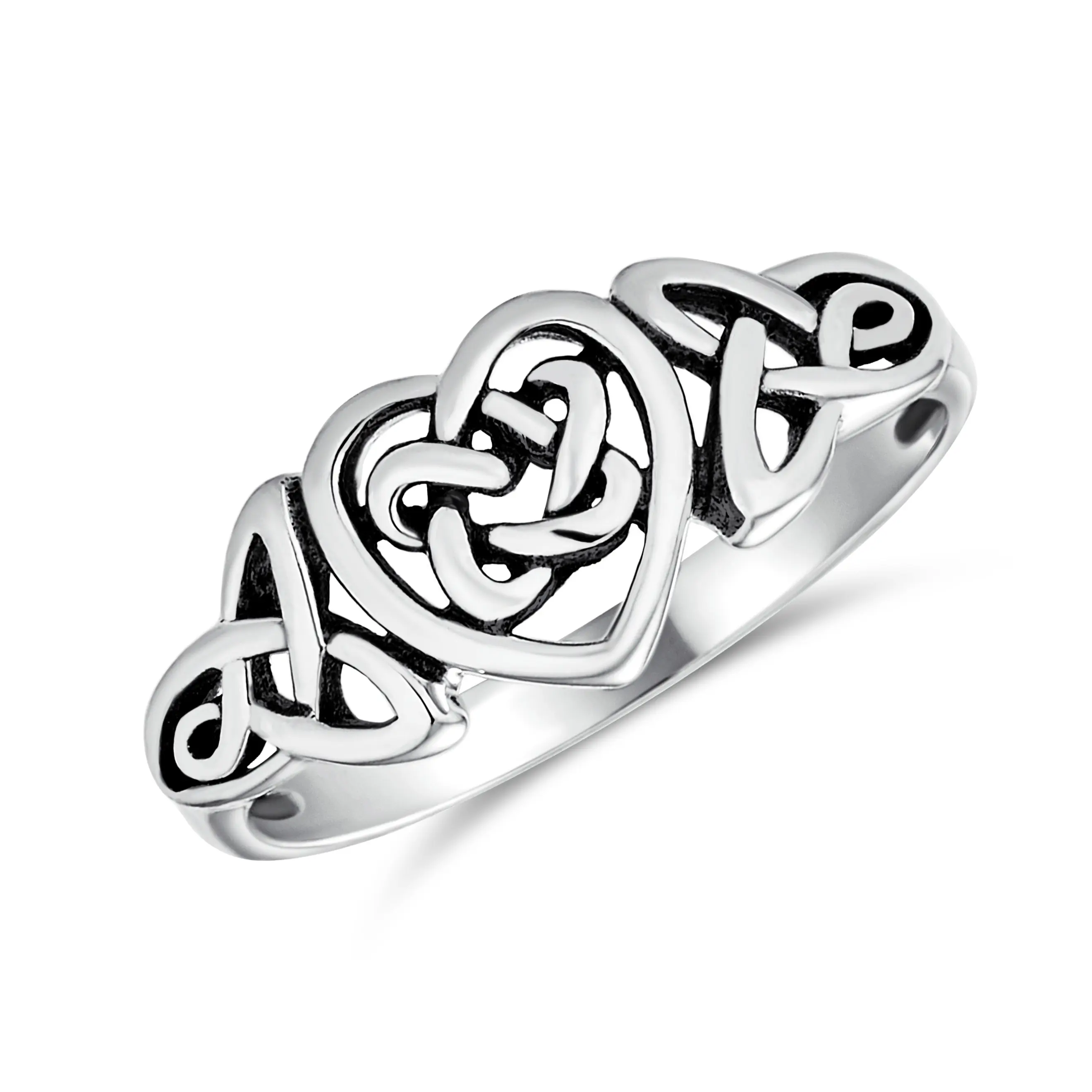 Best Friends Celtic Love Knots BFF Infinity Heart Promise Ring Sterling Silver